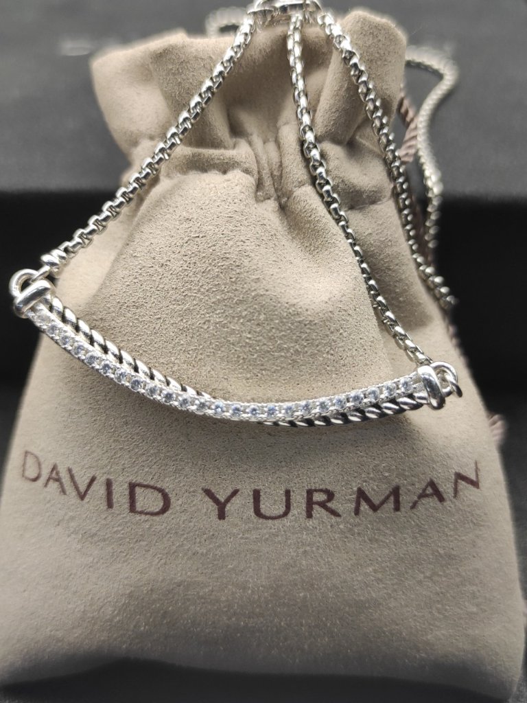 David Yurman 925 Silver Necklaces With Original Pouch